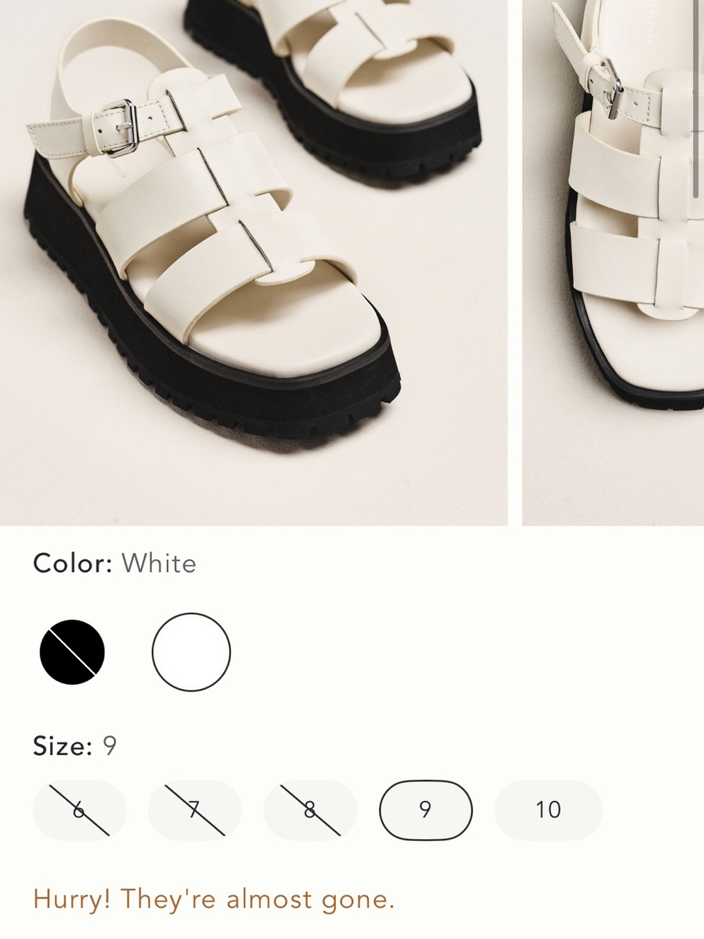 Women's White Chunky Platform Gladiator Sandals